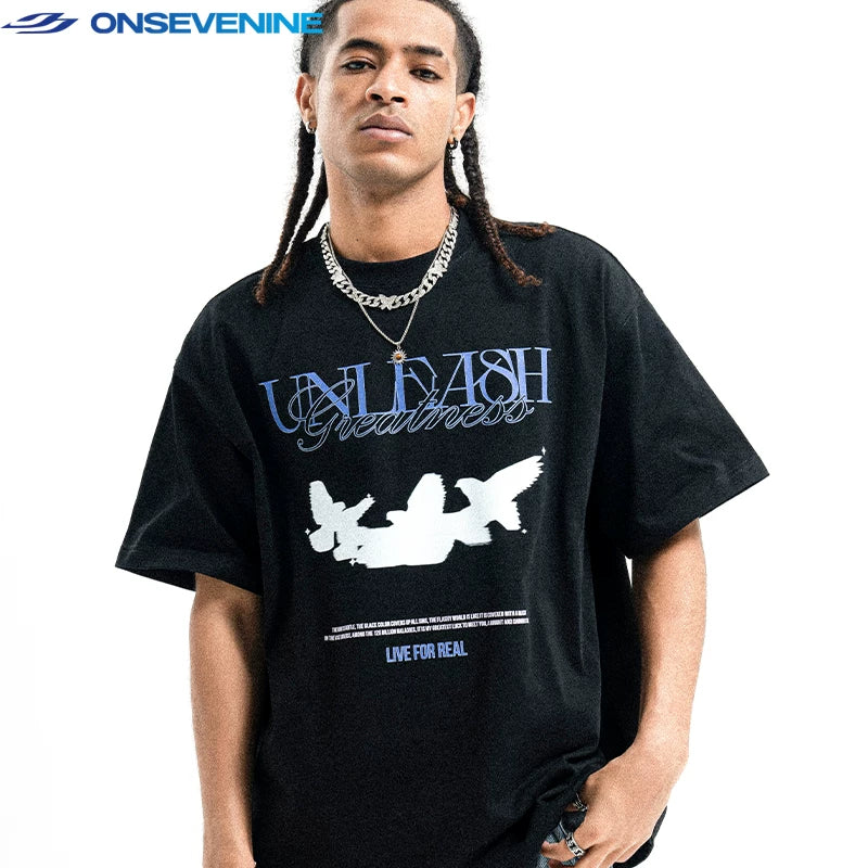 ONSEVENINE "Unleash Greatness" Bird Silhouette Graphic Tee