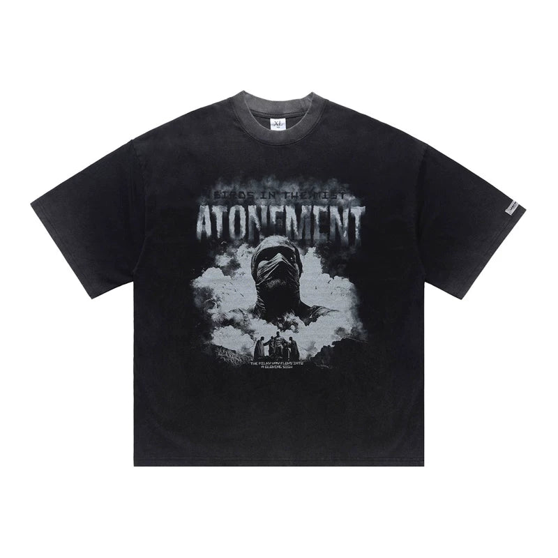 ONSEVENINE "Atonement" Distressed Graphic Tee