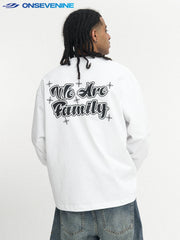 ONSEVENINE "Class Five" Typographic Long-Sleeve Shirt
