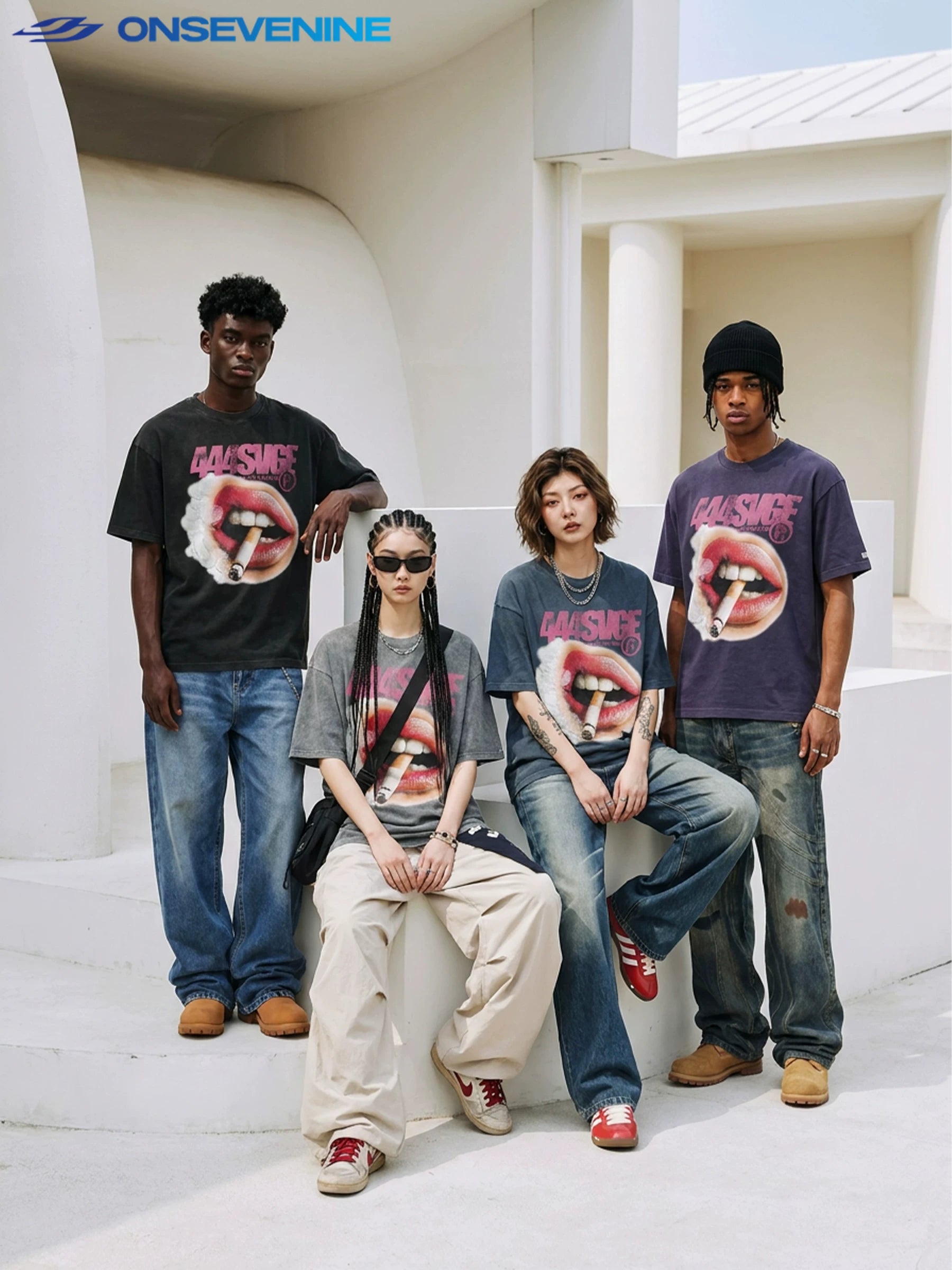 ONSEVENINE "Lips & Cigarette" Graphic Tee Collection