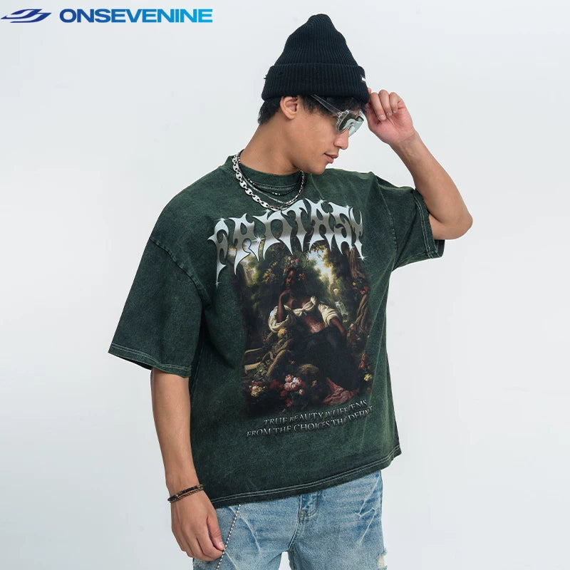 ONSEVENINE Renaissance Art Graphic Tee