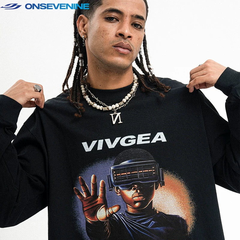 ONSEVENINE "VIVGEA" Virtual Reality Graphic Tee