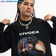 ONSEVENINE "VIVGEA" Virtual Reality Graphic Tee