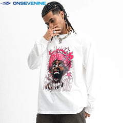 ONSEVENINE "Psychopath Blood" Long-Sleeve Graphic Tee