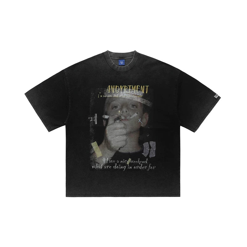 ONSEVENINE Smoking Figure Graphic Tee