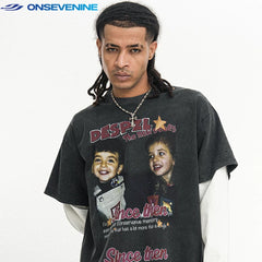 ONSEVENINE "DESPZL" Kids Graphic Layered-Effect Tee