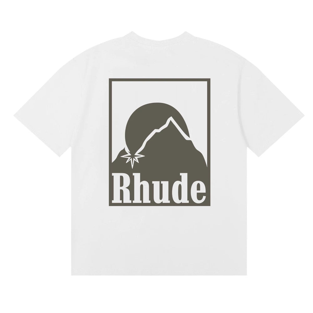 RHUDE Mountain Graphic Print T-Shirt - White