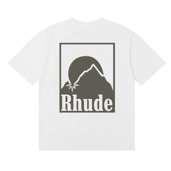 RHUDE Mountain Graphic Print T-Shirt - White