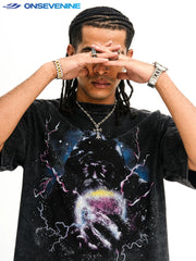 ONSEVENINE Wizard & Crystal Ball Graphic Tee