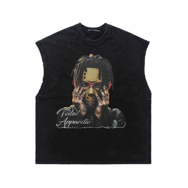 ONSEVENINE Hockey Mask Portrait Sleeveless Tee