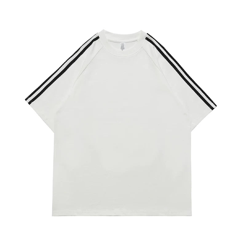 ONSEVENINE Striped Piping Raglan Tee