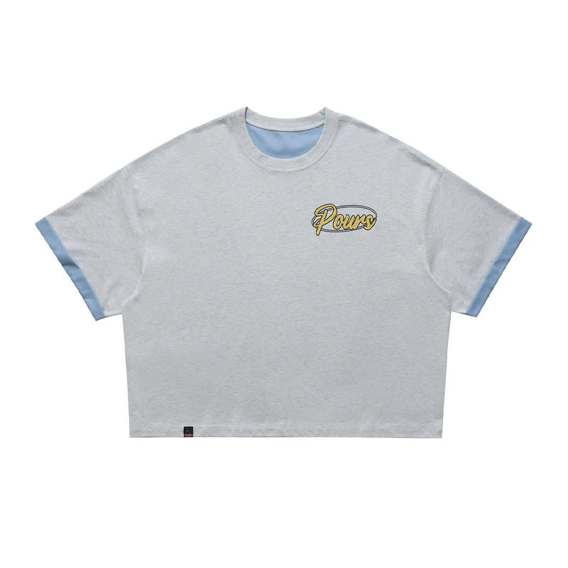 ONSEVENINE "Pours" Script Graphic Tee