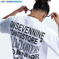 ONSEVENINE Dual Star Graphic Tee