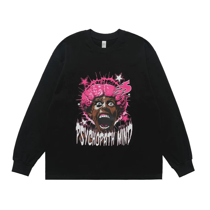 ONSEVENINE "Psychopath Blood" Long-Sleeve Graphic Tee