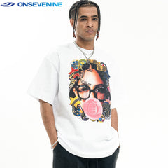 ONSEVENINE Bubblegum Face Graphic Tee