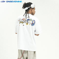 ONSEVENINE "N" Floral Logo Graphic Tee
