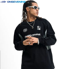 ONSEVENINE "Professional Football Club" Blue Long-Sleeve Shirt