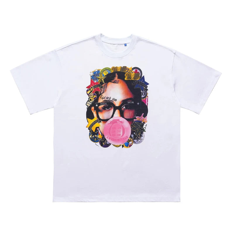 ONSEVENINE Bubblegum Face Graphic Tee