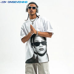 ONSEVENINE Celebrity Portrait Graphic Tee