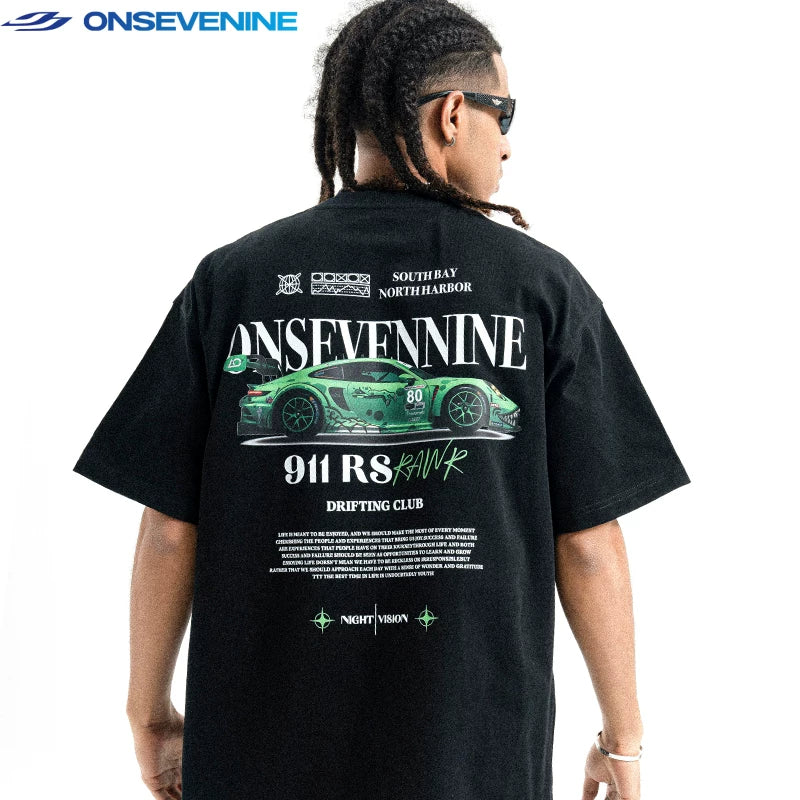 ONSEVENINE Tech-Font Minimalist Logo Tee