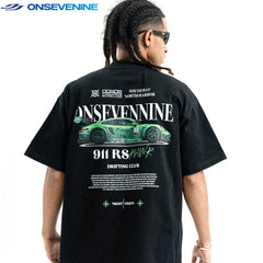 ONSEVENINE Tech-Font Minimalist Logo Tee
