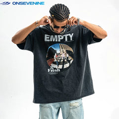 ONSEVENINE "Empty / Get Fresh" Fisheye Urban Graphic Tee