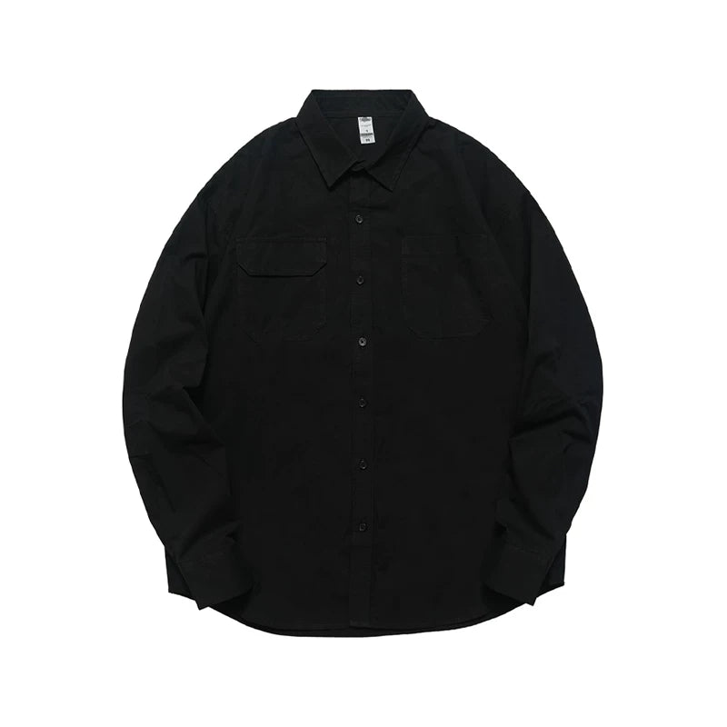 ONSEVENINE Classic Button-Down Utility Long-Sleeve Shirt