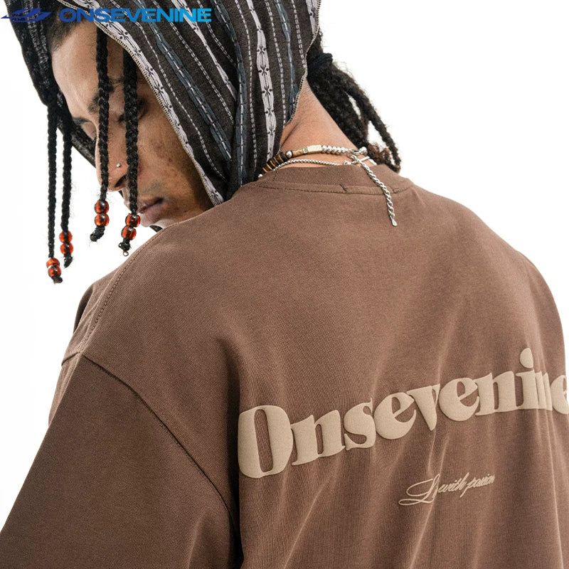 ONSEVENINE "Live with Passion" Blue Lettering White Tee