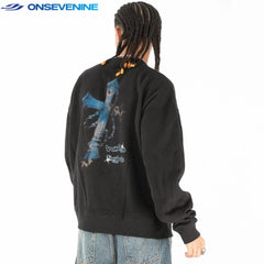 ONSEVENINE "Eternal Glory" Graphic Heather Grey Sweatshirt