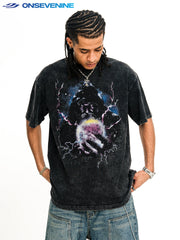 ONSEVENINE Wizard & Crystal Ball Graphic Tee