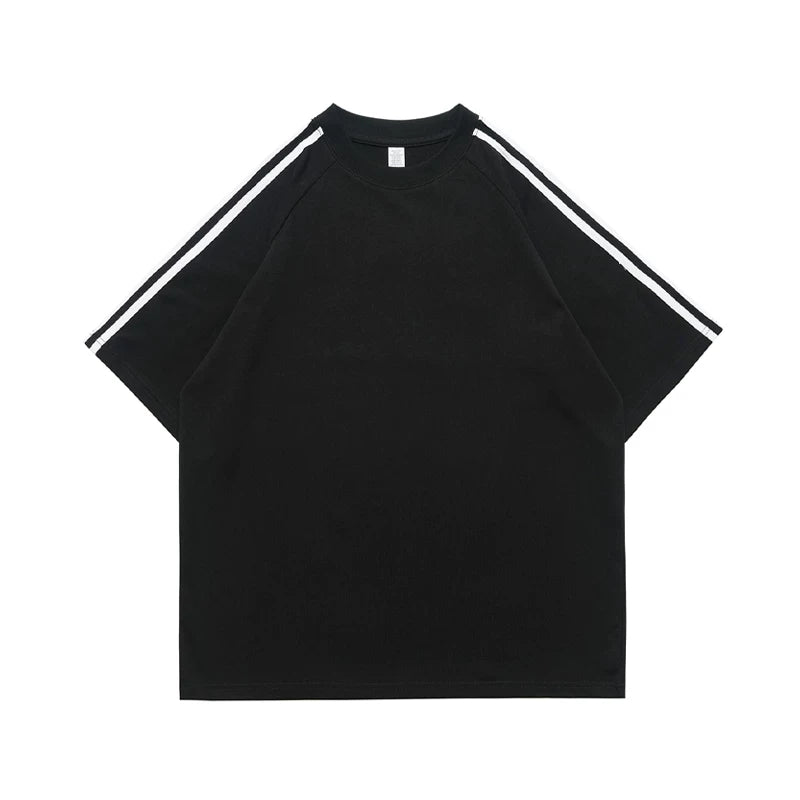 ONSEVENINE Striped Piping Raglan Tee