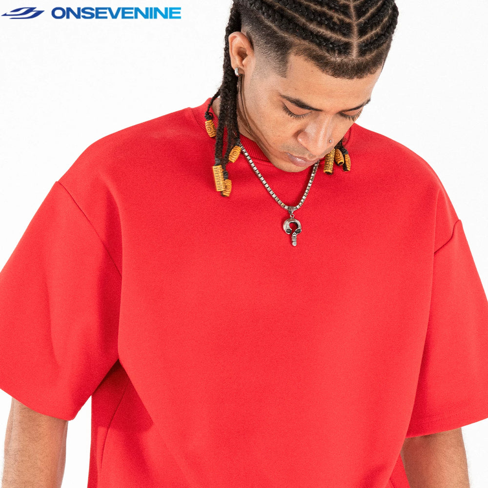 ONSEVENINE Essential Plain Heavyweight  T-Shirt