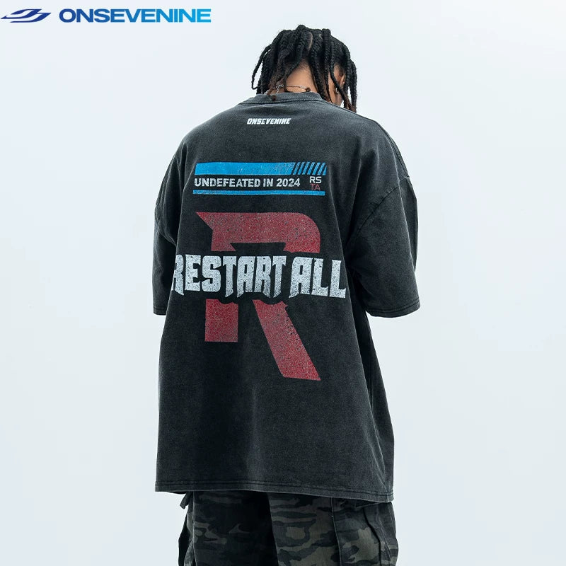 ONSEVENINE "Restart All" Graphic Tee