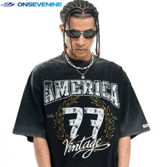 ONSEVENINE "America 77 Vintage" Graphic Tee