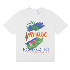 RHUDE "Monte Carlo" Graphic Print T-Shirt - White