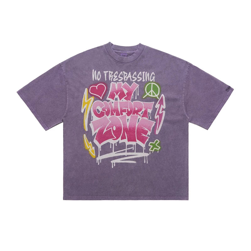 ONSEVENINE "My Comfort Zone" Graffiti Graphic Tee