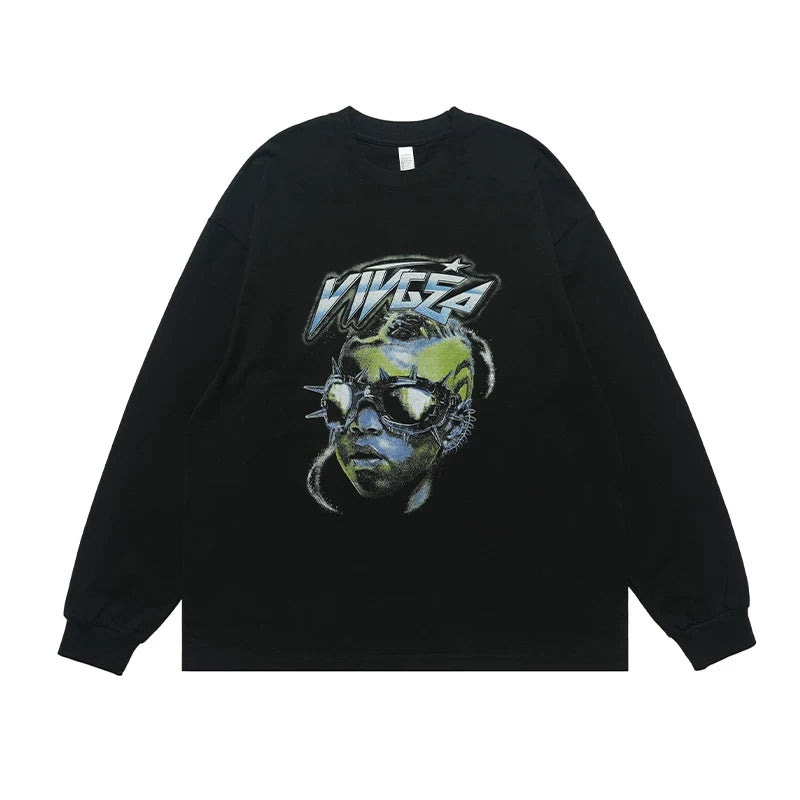 ONSEVENINE "VIVGEA" Spiked-Goggles Graphic Tee