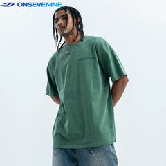 ONSEVENINE "Rage" Gothic Typography Graphic Tee