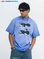 ONSEVENINE Four-Panel Portrait Graphic Tee