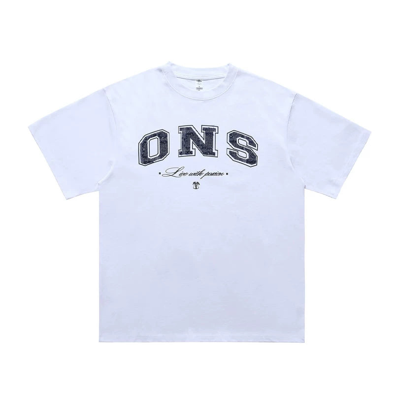 ONSEVENINE "ONS / Live with Passion" Varsity Graphic Tee