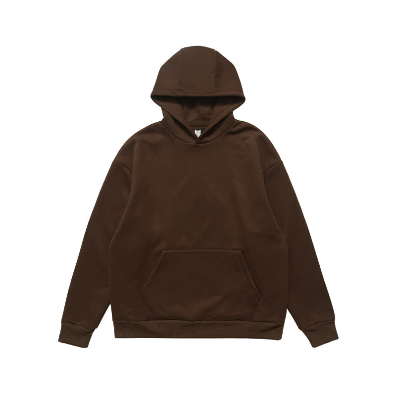 ONSEVENINE Heather Grey Minimalist Pullover Hoodie