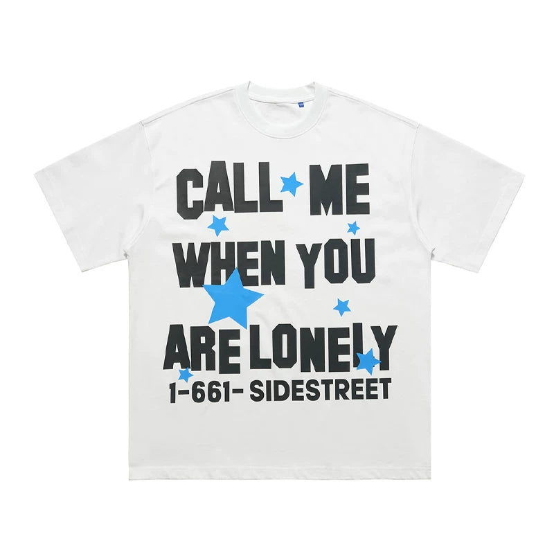 ONSEVENINE "Call Me When You Are Lonely" Star Graphic Tee