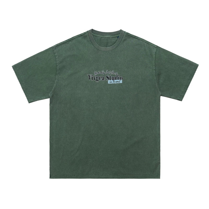 ONSEVENINE "Vivgea Studio" Typographic Graphic Tee