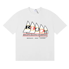 RHUDE "Regatta Racing Champions" Graphic Print T-Shirt - White