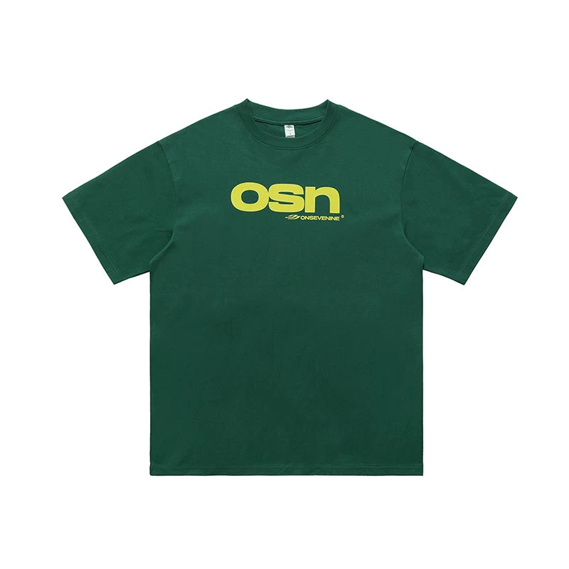 ONSEVENINE "osn" Yellow Logo Graphic Tee