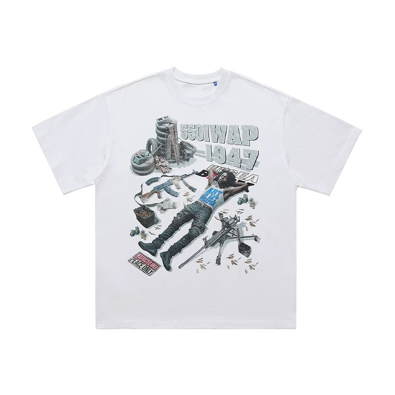 ONSEVENINE "550IWAP 1947" Collage Graphic Tee