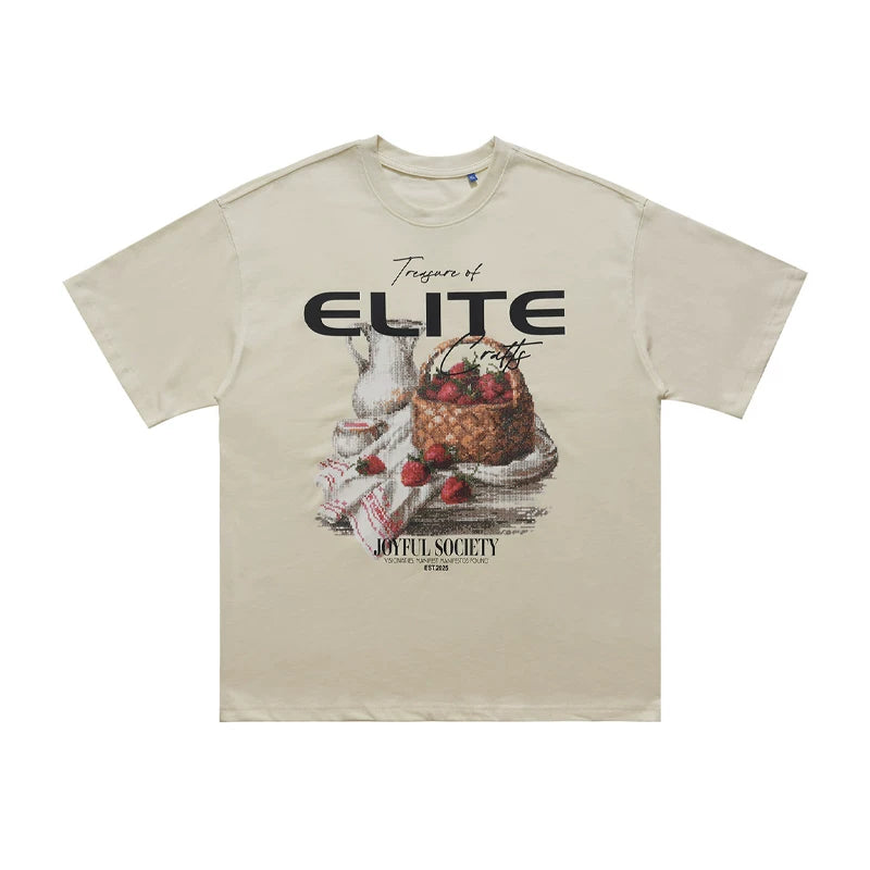 ONSEVENINE "Elite Crafts" Strawberry Basket Graphic Tee