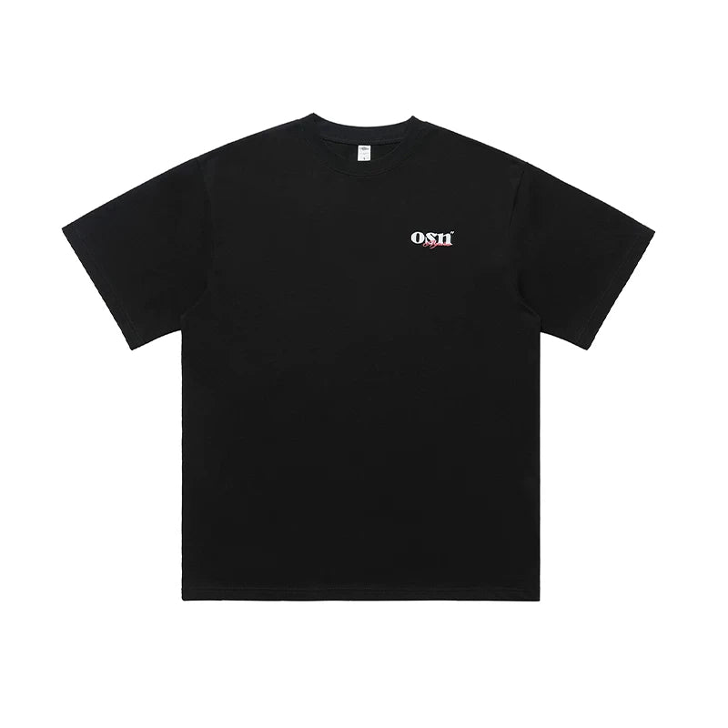 ONSEVENINE Minimalist Logo Pink Graphic Tee