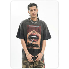 ONSEVENINE "Erosion" Lips & Cigarette Graphic Tee