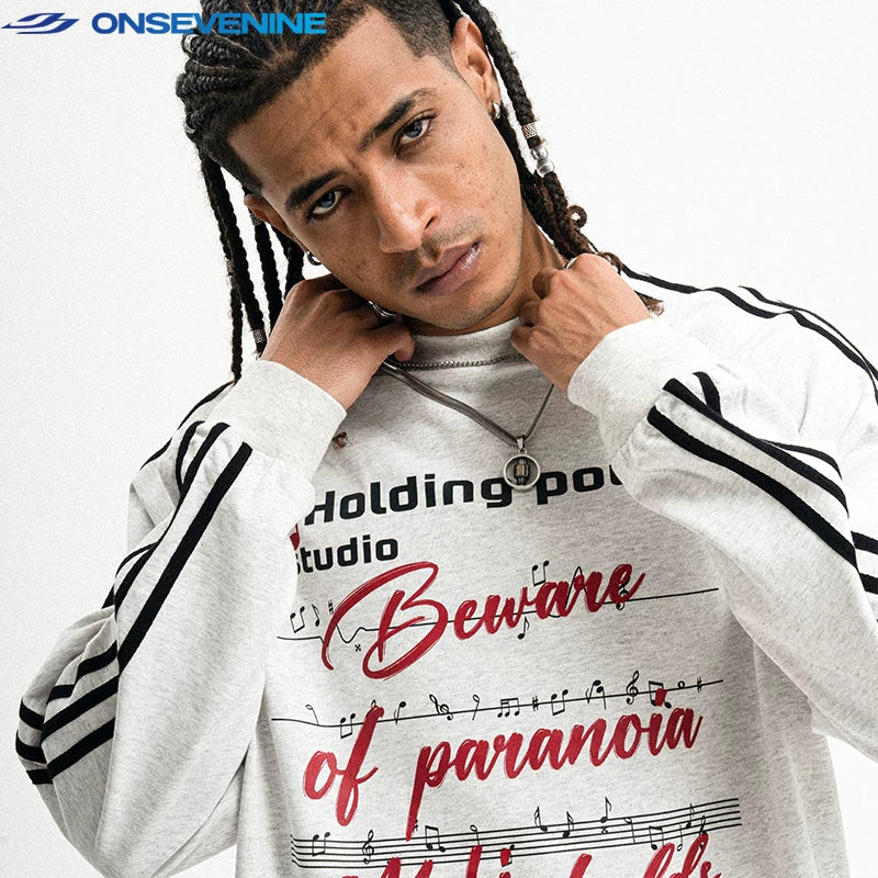 ONSEVENINE "Holding Power / Moki" Musical Graphic Long-Sleeve Shirt